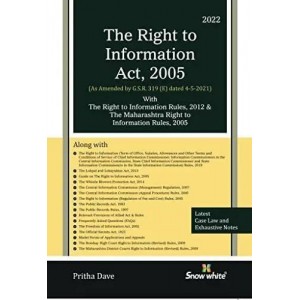 Snow White Publication's Right to Information (RTI) Act, 2005 By Pritha Dave